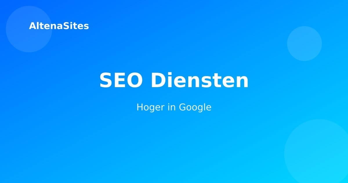 SEO diensten - zoekmachine optimalisatie voor hogere rankings in Google